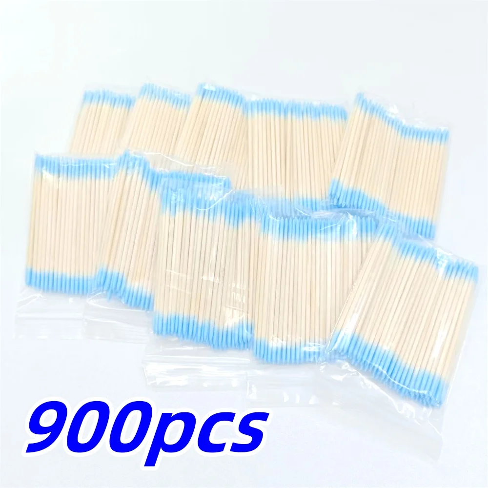 100/300/500/700/900Pcs Double Tip Headed Cotton Swabs ,For Tattooed Eyebrows Beauty Makeup Tools For Wiping, Nail Polish Wiping