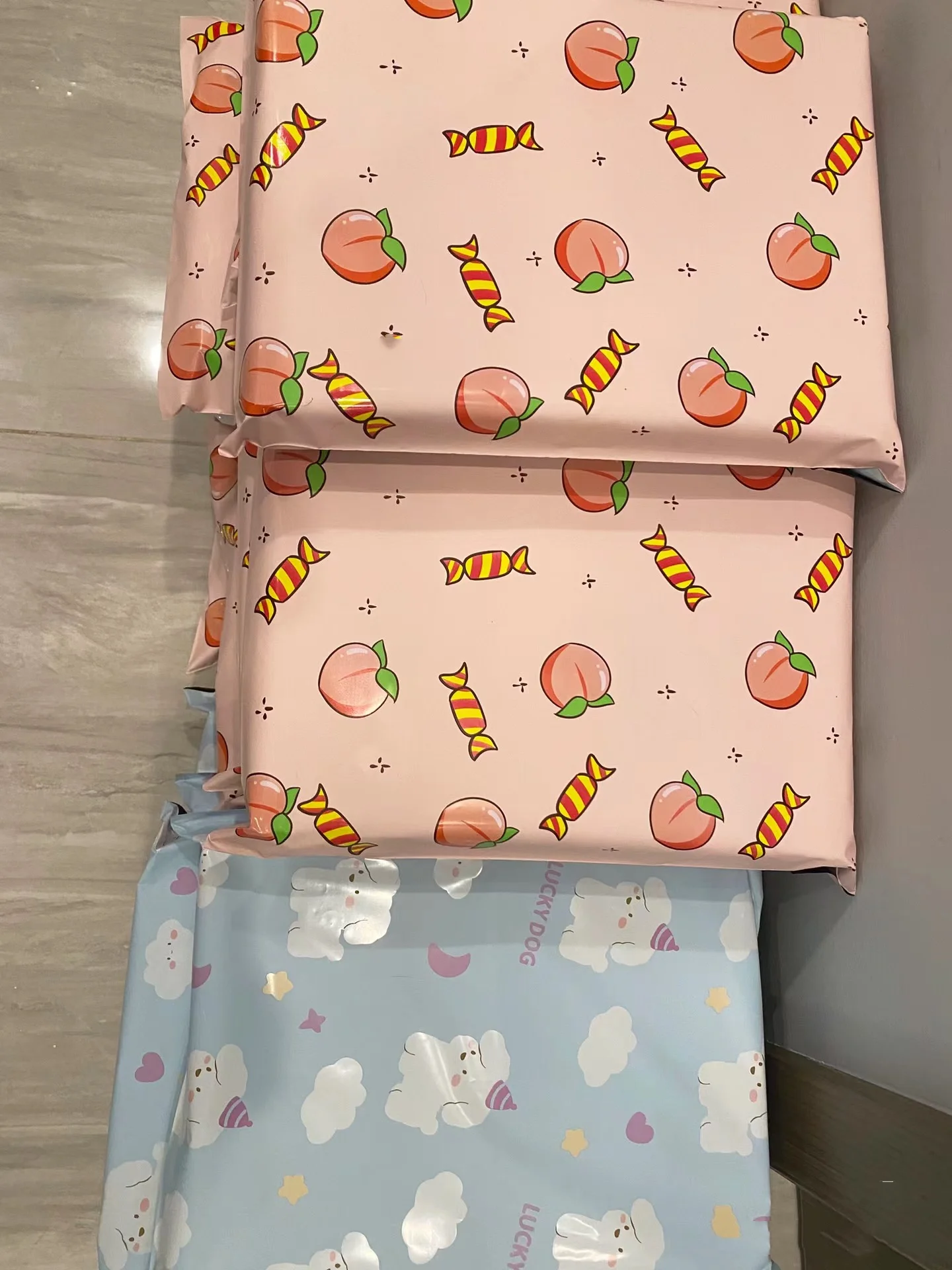 Poly Shipping Bags Cute Cartoon Mailing Bags Puppies Panda Poly Envelope Postal Courier Bag PE Plastic Self-Seal Mailbag 20PCS
