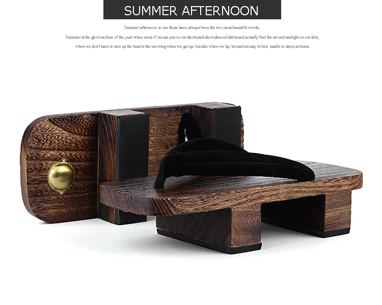 WHOHOLL Geta Two-toothed Sandals Anime Cosplay Japanese Geta Sandals Men's Clogs Flip-flops Wooden Sandals Slides Costumes Shoes