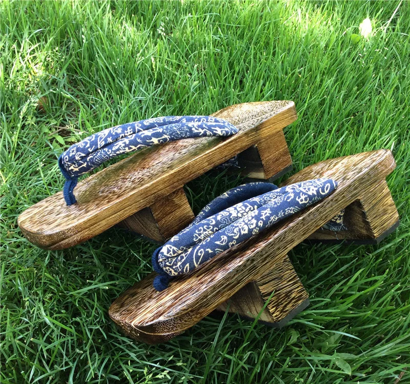 WHOHOLL Geta Two-toothed Sandals Anime Cosplay Japanese Geta Sandals Men's Clogs Flip-flops Wooden Sandals Slides Costumes Shoes