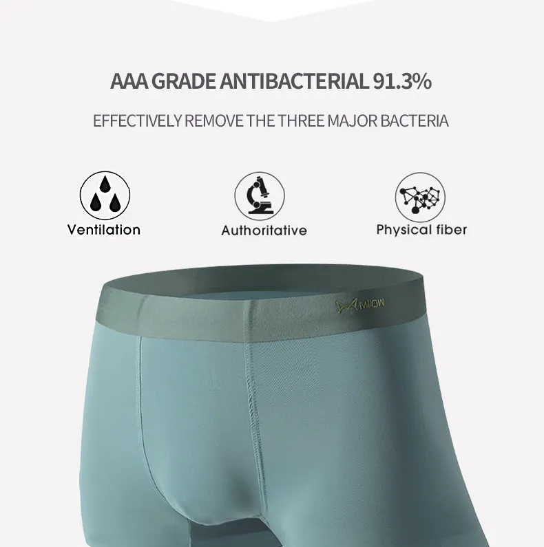 MiiOW 3Pcs Modal Man Underwear Boxer Men Hip Raise Antibacterial Cuecas Sexy Men's Panties Boxers Shorts Underpants Boxershorts