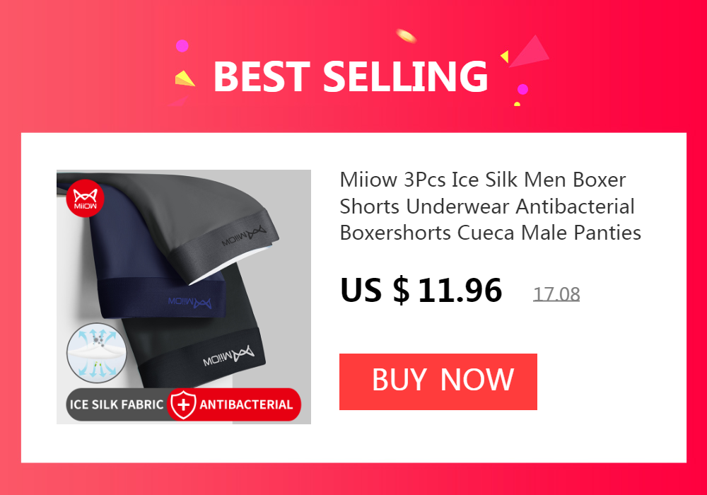 MiiOW 3Pcs Modal Man Underwear Boxer Men Hip Raise Antibacterial Cuecas Sexy Men's Panties Boxers Shorts Underpants Boxershorts