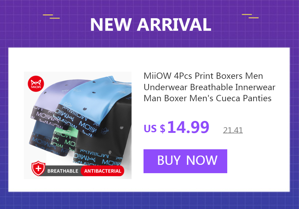 MiiOW 3Pcs Modal Man Underwear Boxer Men Hip Raise Antibacterial Cuecas Sexy Men's Panties Boxers Shorts Underpants Boxershorts