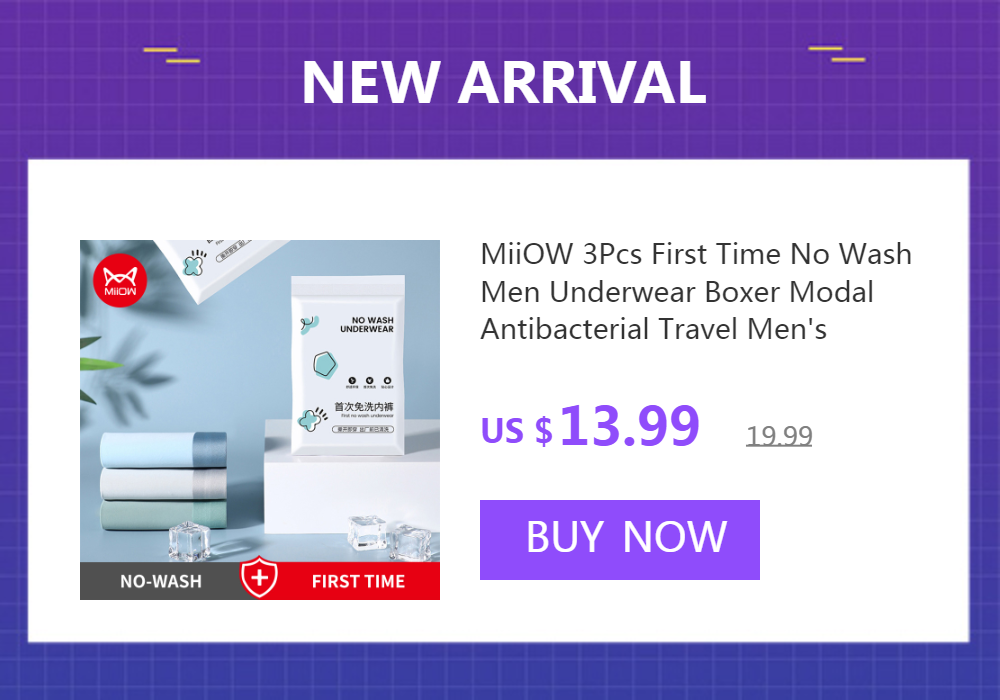 MiiOW 3Pcs Modal Man Underwear Boxer Men Hip Raise Antibacterial Cuecas Sexy Men's Panties Boxers Shorts Underpants Boxershorts