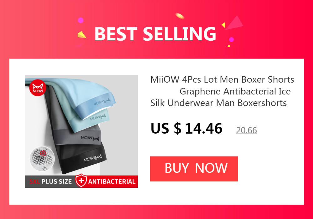 MiiOW 3Pcs Modal Man Underwear Boxer Men Hip Raise Antibacterial Cuecas Sexy Men's Panties Boxers Shorts Underpants Boxershorts