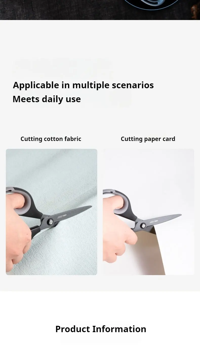 Deli Stainless Steel Tailoring Scissors, Anti-Stick, Anti-Rust, Office and Home, School Tool Supplies, 17cm