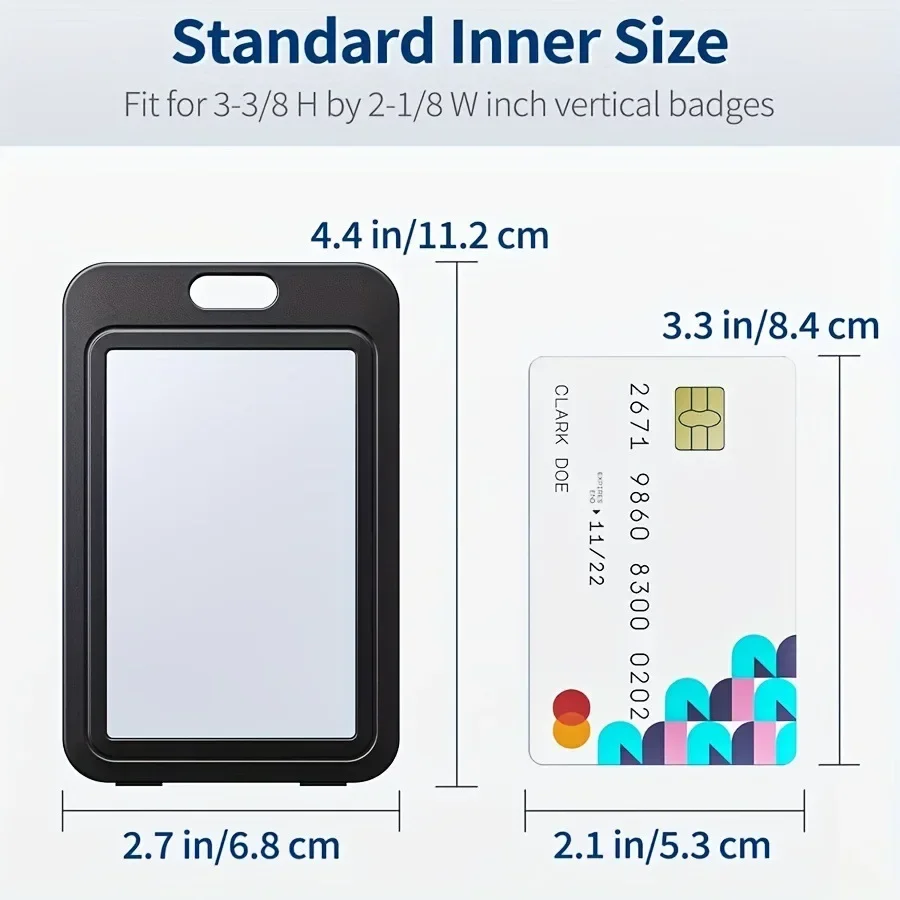 1PCS Plastic Badge Employee Badge Holder Double Sided Transparent Retractable Card Holder Office Staff Badge Holder
