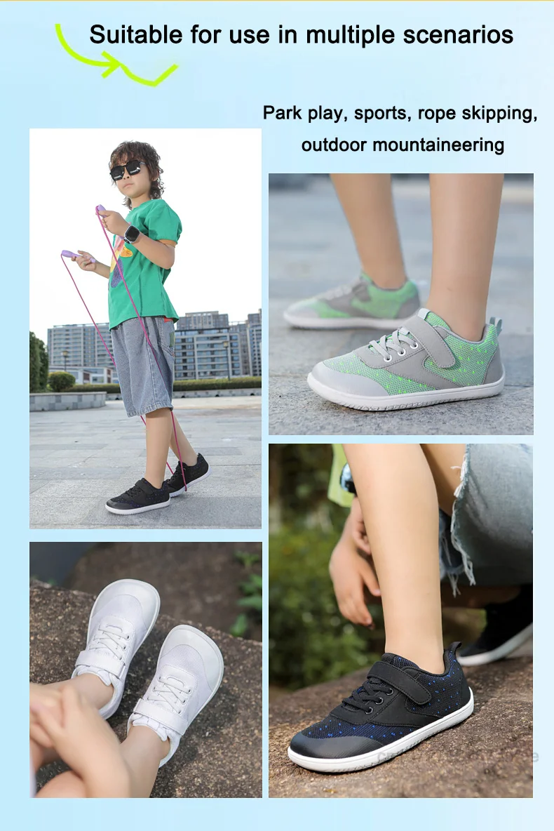 New Boys Girls Sneakers Kids Wide Barefoot Shoes Naturally Splay Shoes Toddler Little Big Kid