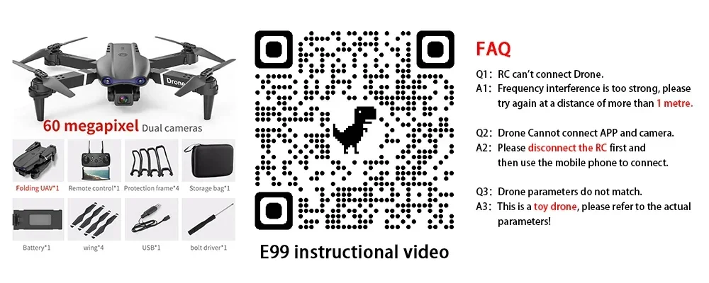 E99 Folding Drone Quadcopter Remote Control Handle Four Axis Aircraft HD 4K Photography UAV Altitude Fixation