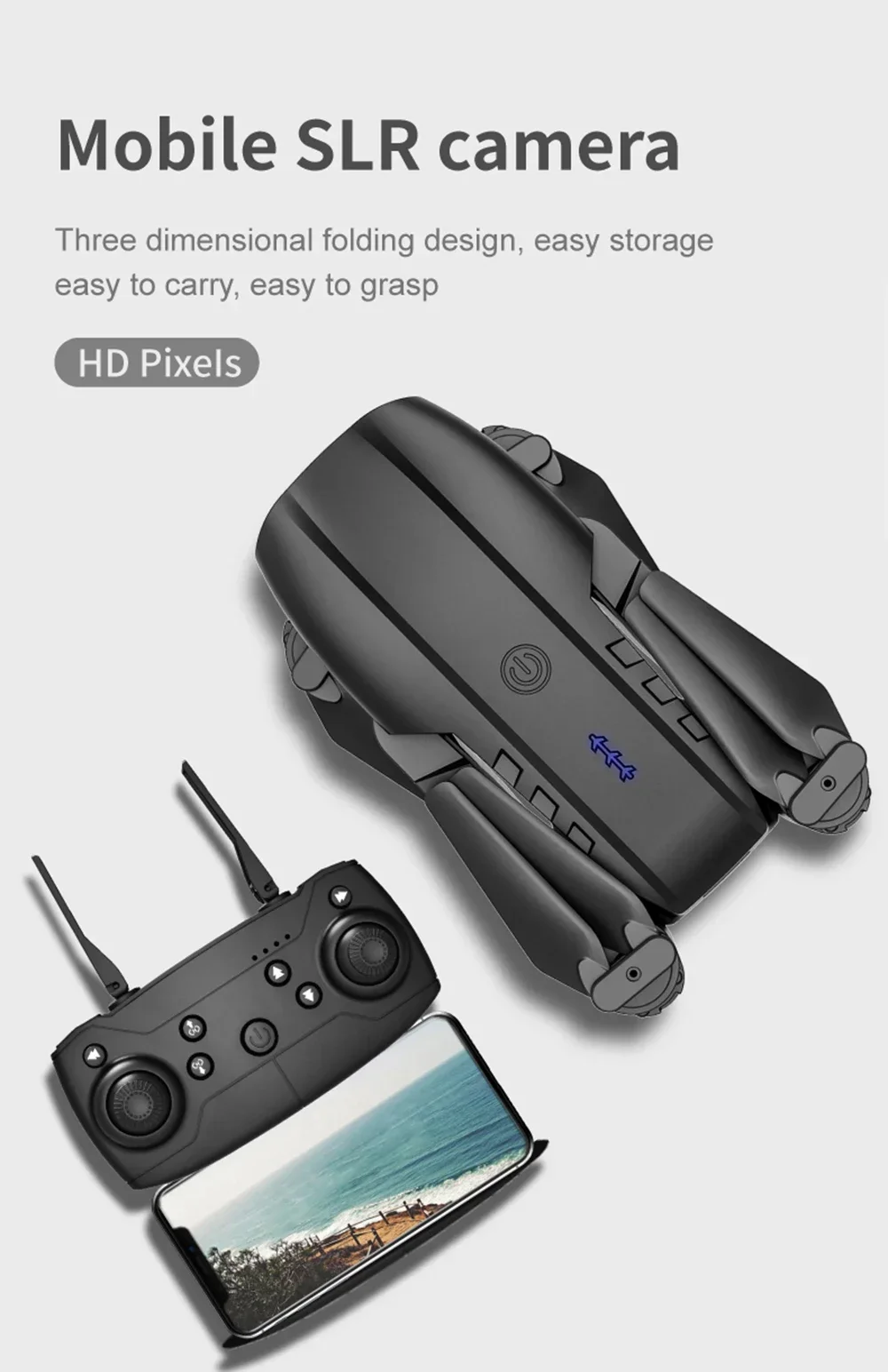 E99 Folding Drone Quadcopter Remote Control Handle Four Axis Aircraft HD 4K Photography UAV Altitude Fixation