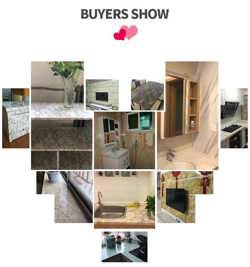 PVC Self-adhesive Kitchen Waterproof And Oil Proof Marble Decal Cabinet Stove Top Desktop Refurbished Wallpaper
