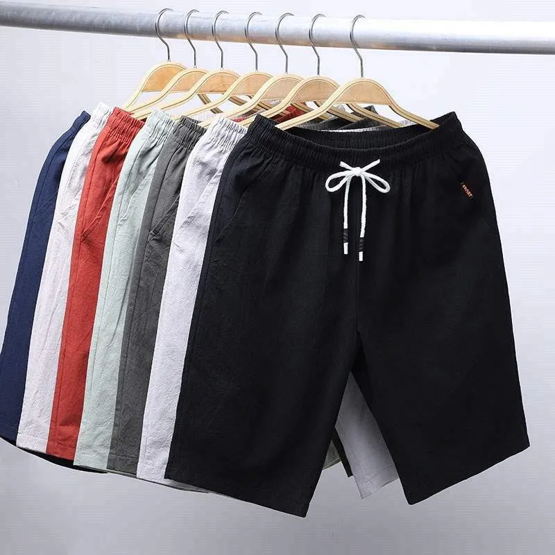 Summer Men'S Large Size Casual Shorts Beach Pants Running Sport Straight Short Pants Male Thin Sweatpant Leisure Loose Shorts