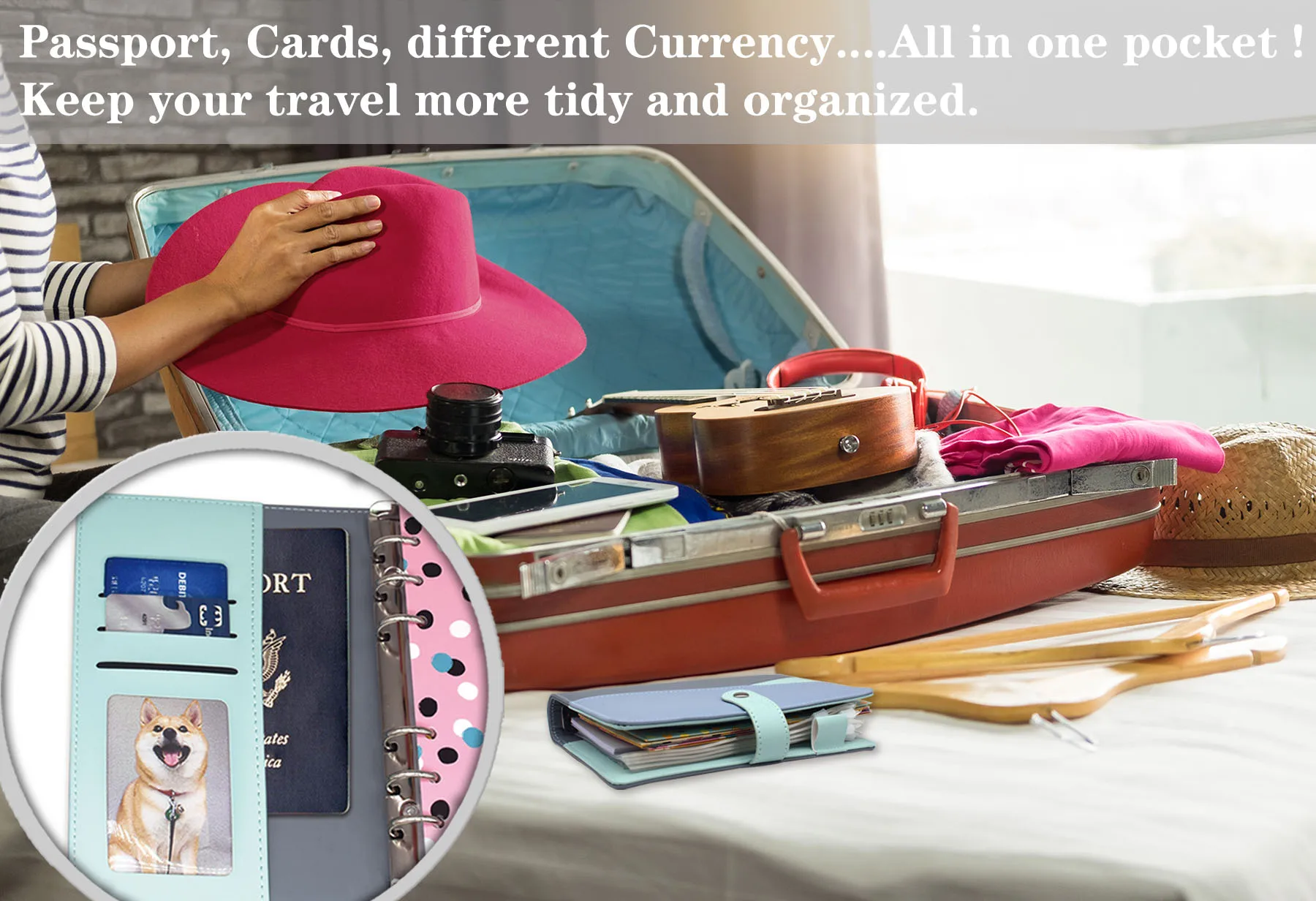 Budget Binder with Zipper Envelopes, Cash Envelopes with Budget Sheets, PVC Pockets, Cash Envelopes, Stickers & Pen