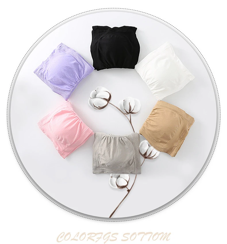 1pcs Women's Bra Plus Size Strapless Bra Thin Removable Chest Cushion Top Stretchy Seamless Invisible Bra S-6XL