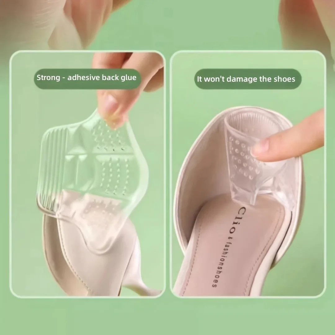 Silicone Gel Heel Inserts, Self-Adhesive Anti-Blister Cushions, Adjustable Shoe Size Pads, Reusable Comfort Heel Pads for Heels
