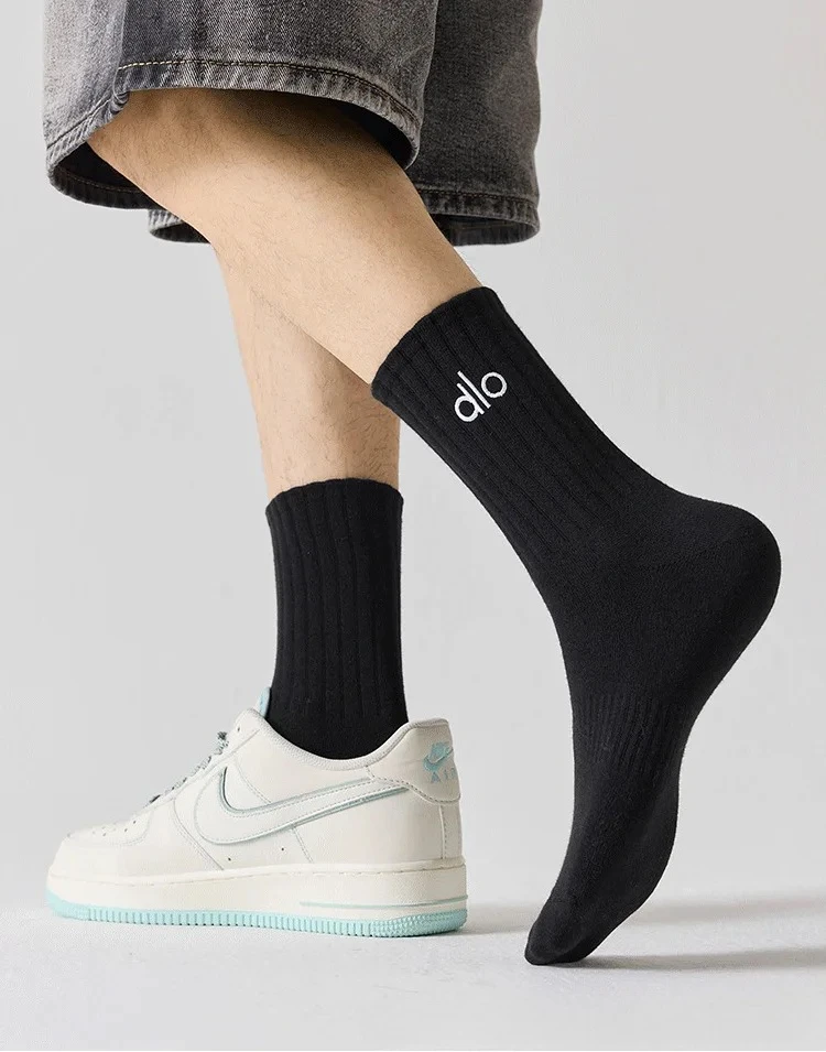 dlo Socks pure cotton anti-odor Suitable for all seasons stockings100% cotton youth students large size basketball sock