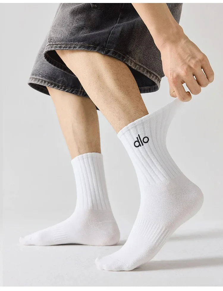 dlo Socks pure cotton anti-odor Suitable for all seasons stockings100% cotton youth students large size basketball sock
