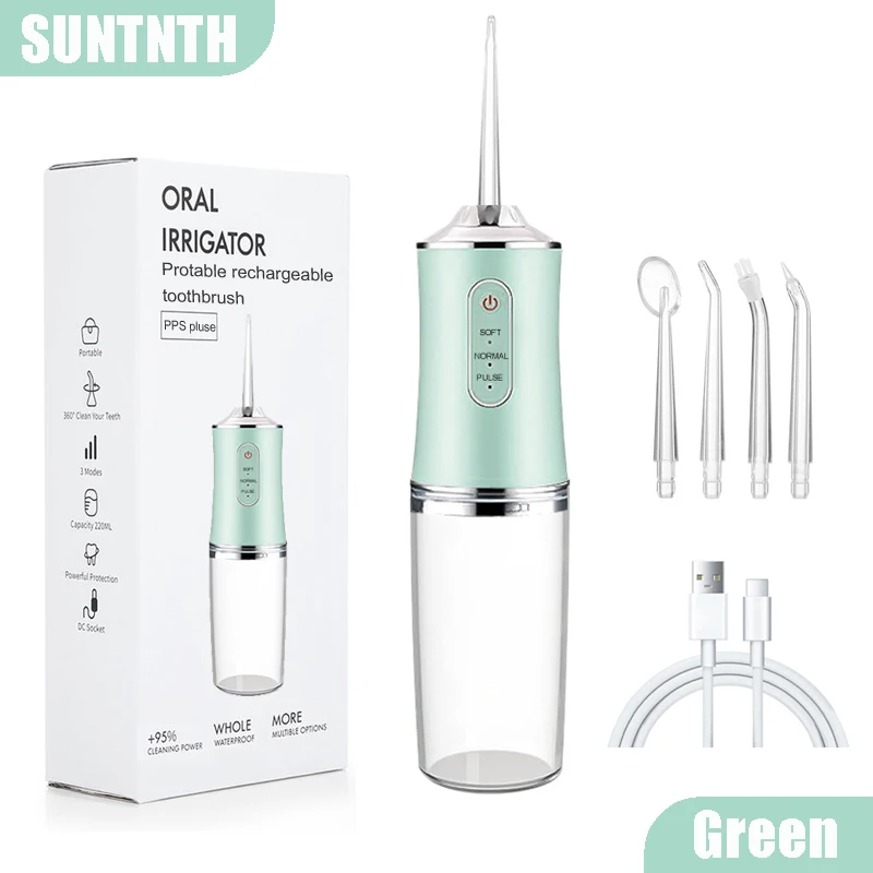 220ml Dental Irrigator Hygiene Portable Oral Cleaning Electric Sonic Teeth Scaler Tooth Calculus Stains Tartar Remover Tool