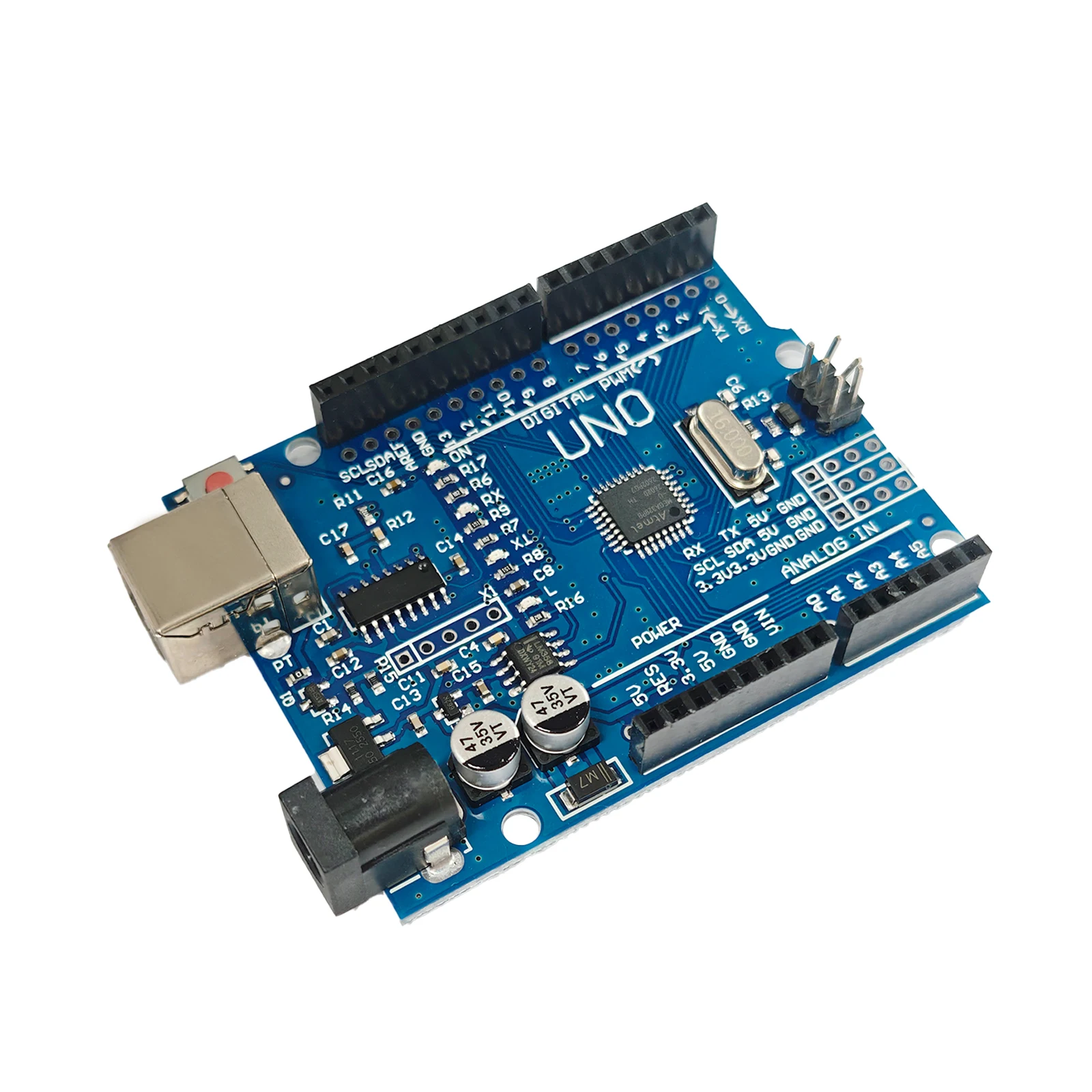 UNO R3 Board ATmega328P Microcontroller CH340 Driver Easy Install with Pin Header Cable for Arduino IDE STEM Learning Reliable