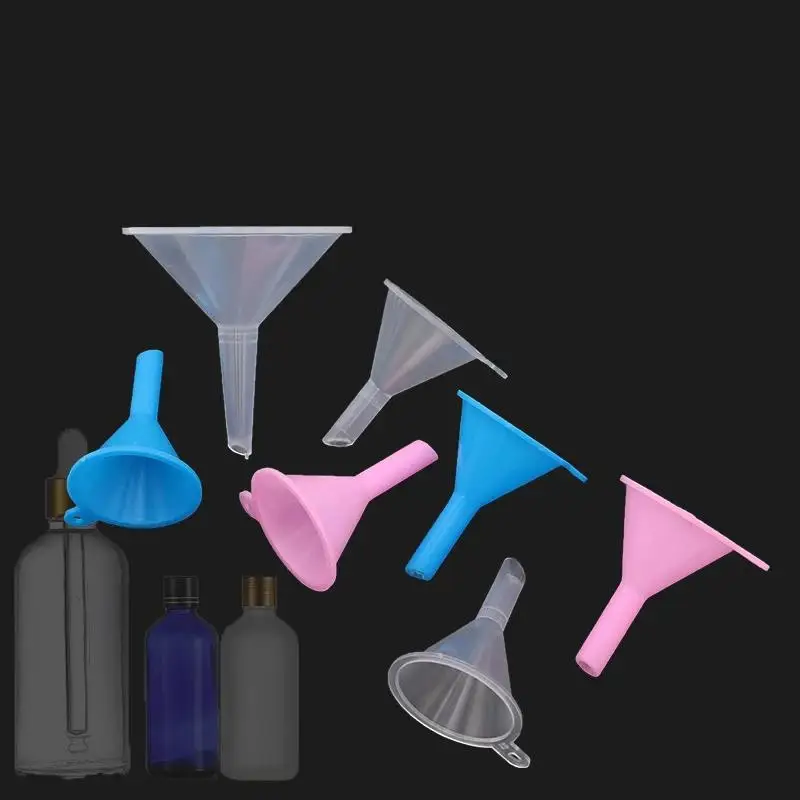 2Pcs/Lot Clear Small Funnel Plastic For Lab Diffuser Bottle Mini Liquid Oil Funnels Labs
