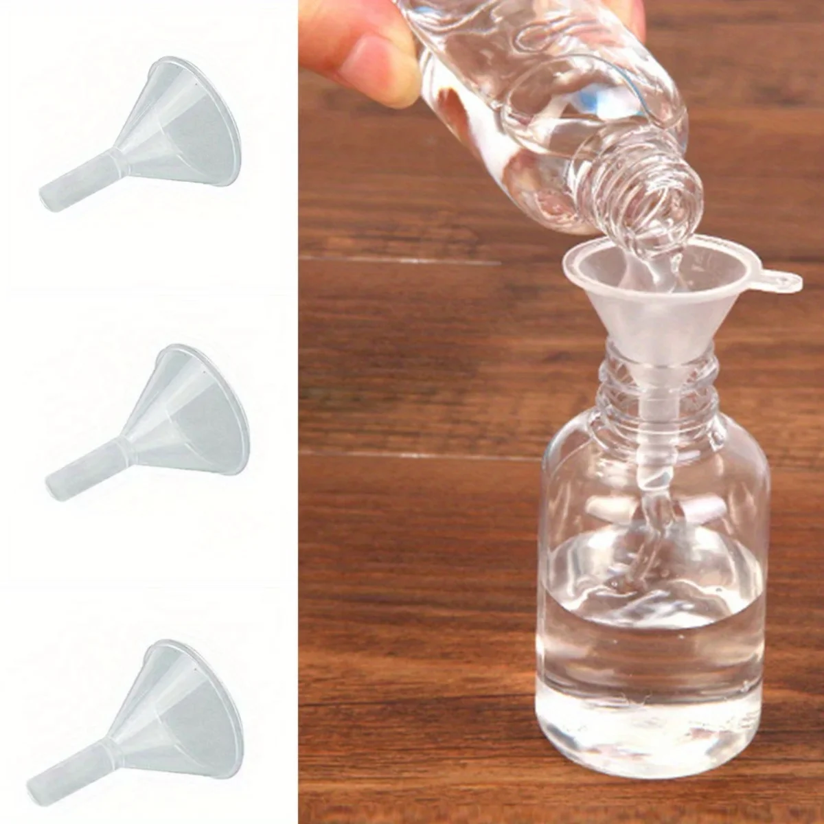 2Pcs/Lot Clear Small Funnel Plastic For Lab Diffuser Bottle Mini Liquid Oil Funnels Labs
