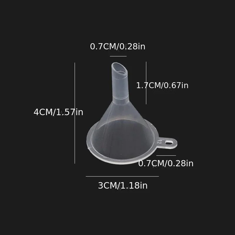 2Pcs/Lot Clear Small Funnel Plastic For Lab Diffuser Bottle Mini Liquid Oil Funnels Labs