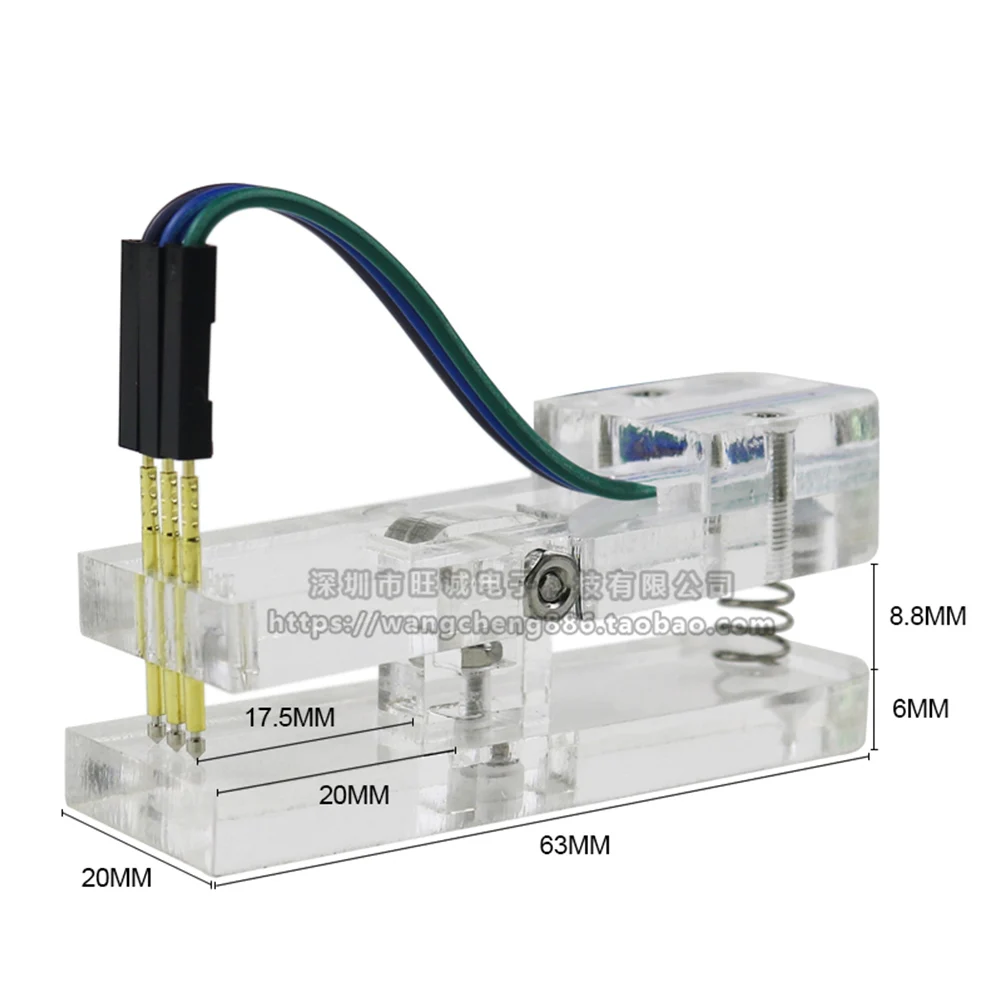 Test stand PCB Clip Single/Double 1.27/2.0/2.54mm Spacing Clamp Fixture Pogo Pin Download Program Burn With Box DuPont
