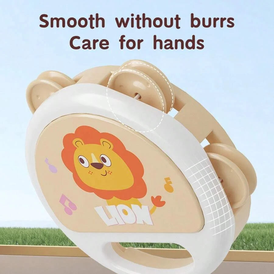 Baby Clapping Tambourine Delicate Tambourines Percussion Instrument Adorable Tambourines Handheld Tambourine Instrument For Kids