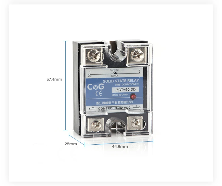 CG SSR-10DD 25DD 40DD 150A 200A SSR Single Phase DC Control DC Heat Sink 3-32VDC To 220VDC 600V 10A 25A 40A DD Solid State Relay
