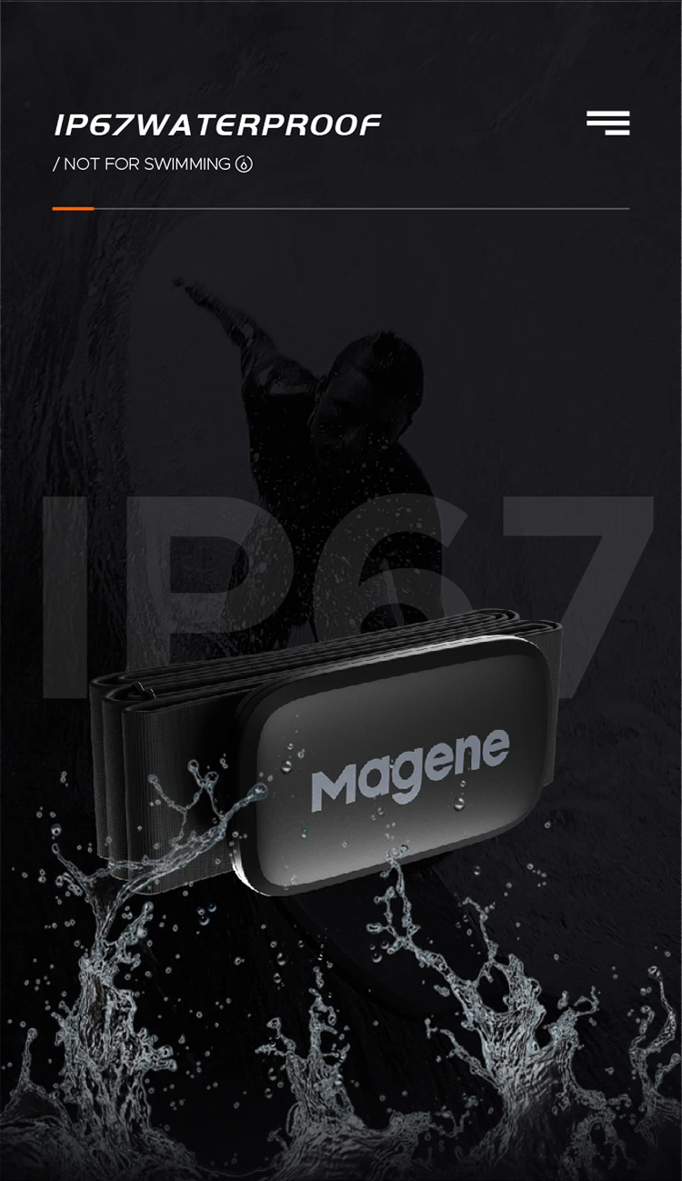 Magene H64 Heart Rate Monitor Mover Bluetooth ANT Sensor With Chest Strap Computer Bike Wahoo Garmin BT Sports