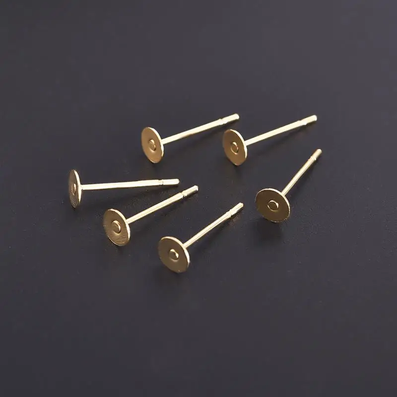 20pcs Stainless Steel Dia 4/5/6/8/10mm Stud Earrings Back Plug Ear Pins Ball Needles for DIY Jewelry Making Findings