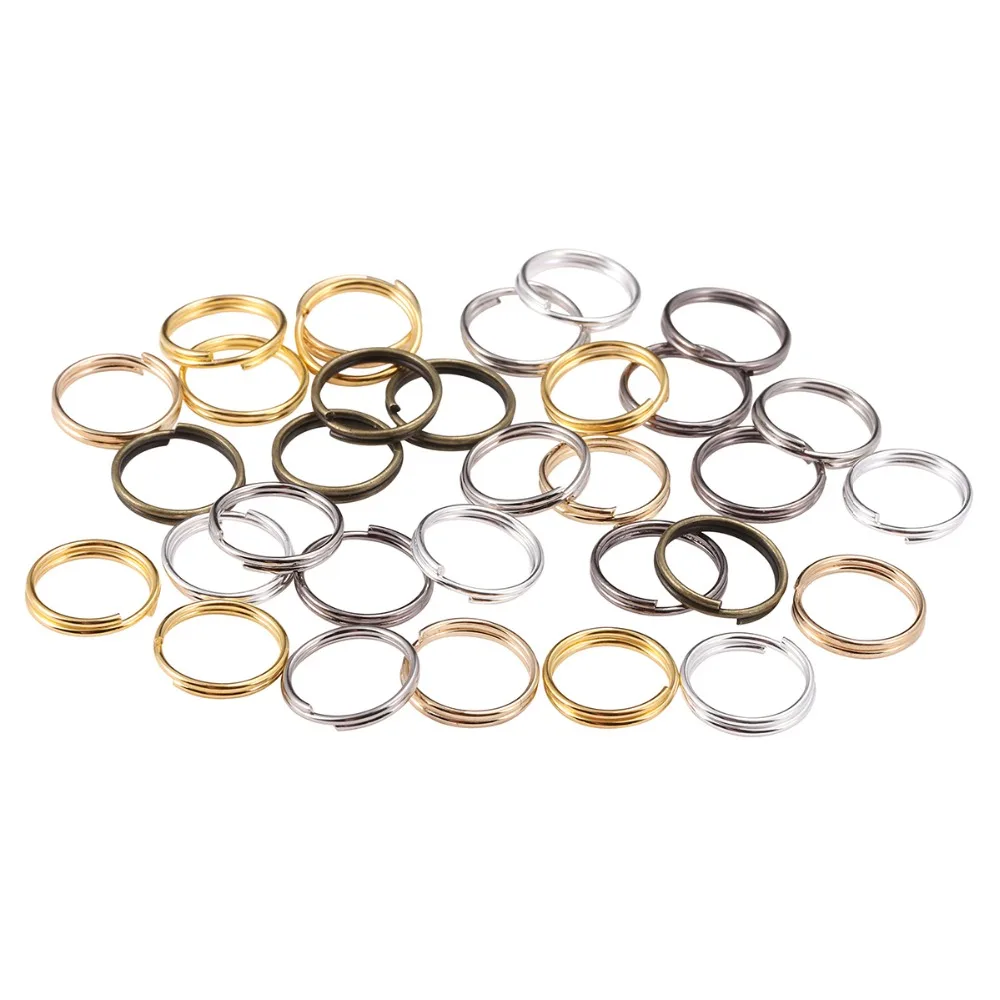 50-200pcs/lot 4-20mm Open Jump Rings Double Loops Split Rings Connectors For DIY Jewelry Making Supplies