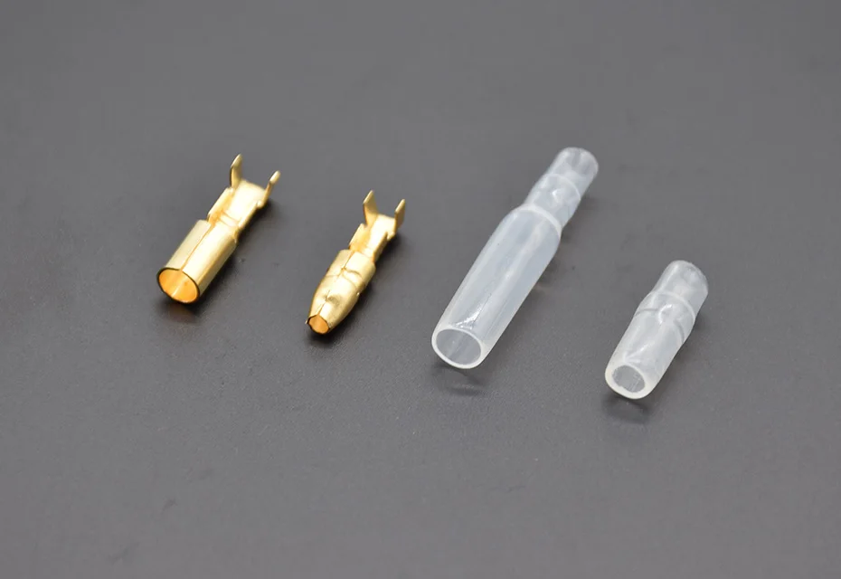 100pcs/25set Car Auto Motorcycle Bullet Terminals 4mm Male Female Wire Bullet Crimp Connectors Terminal With Insulation Sheath