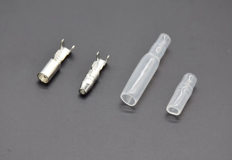 100pcs/25set Car Auto Motorcycle Bullet Terminals 4mm Male Female Wire Bullet Crimp Connectors Terminal With Insulation Sheath