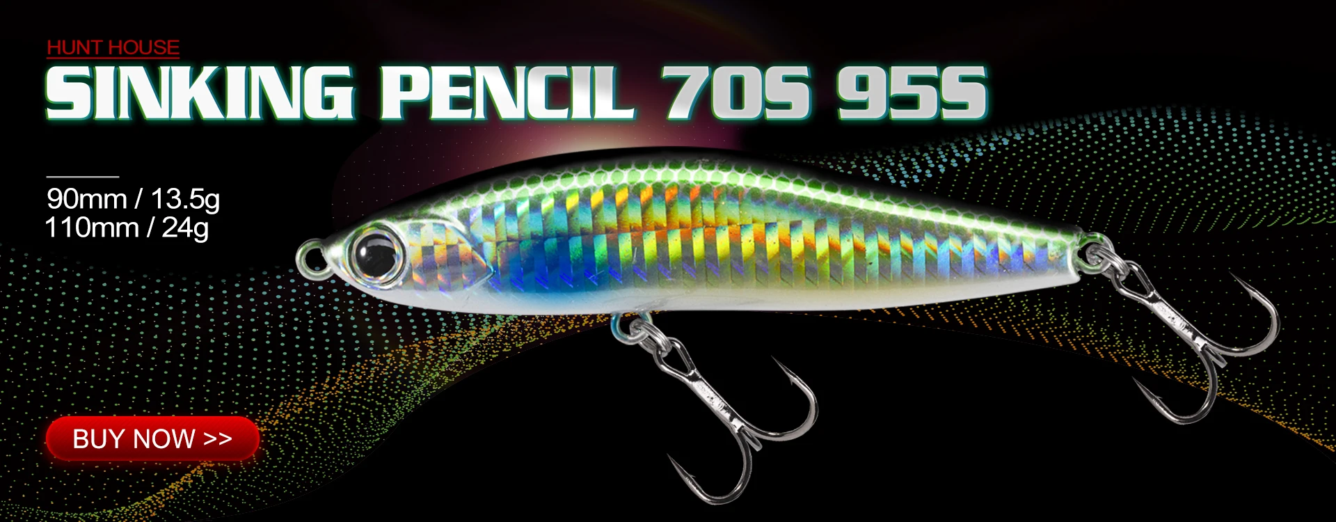 Hunthouse Needle Fishing Lure Long Casting Pencil Stickbait 18/24/31/36g Floating&Sinking For Pike Garfish Tackle Pesca