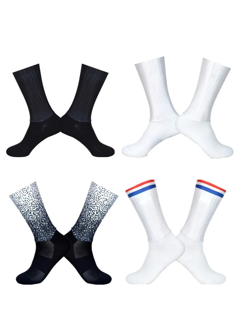 New Summer Breathable Cycling Socks Men Anti Slip Seamless Aero Bike Wearproof Road Calcetines Ciclismo