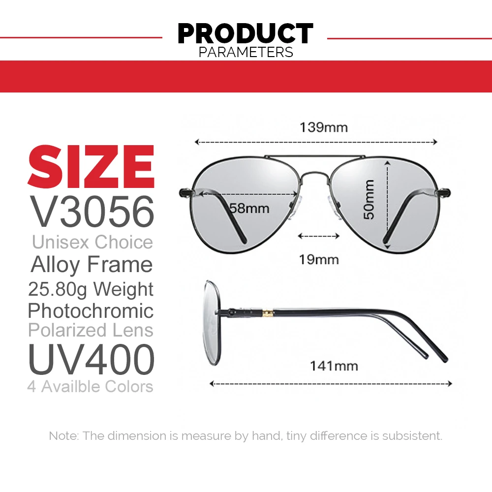 VIVIBEE Photochromic Sunglasses Mens Aviation Polarized UV400 Day and Night Vision Driving Sun Glasses Women Titanium Goggles