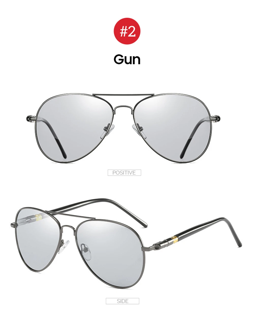 VIVIBEE Photochromic Sunglasses Mens Aviation Polarized UV400 Day and Night Vision Driving Sun Glasses Women Titanium Goggles