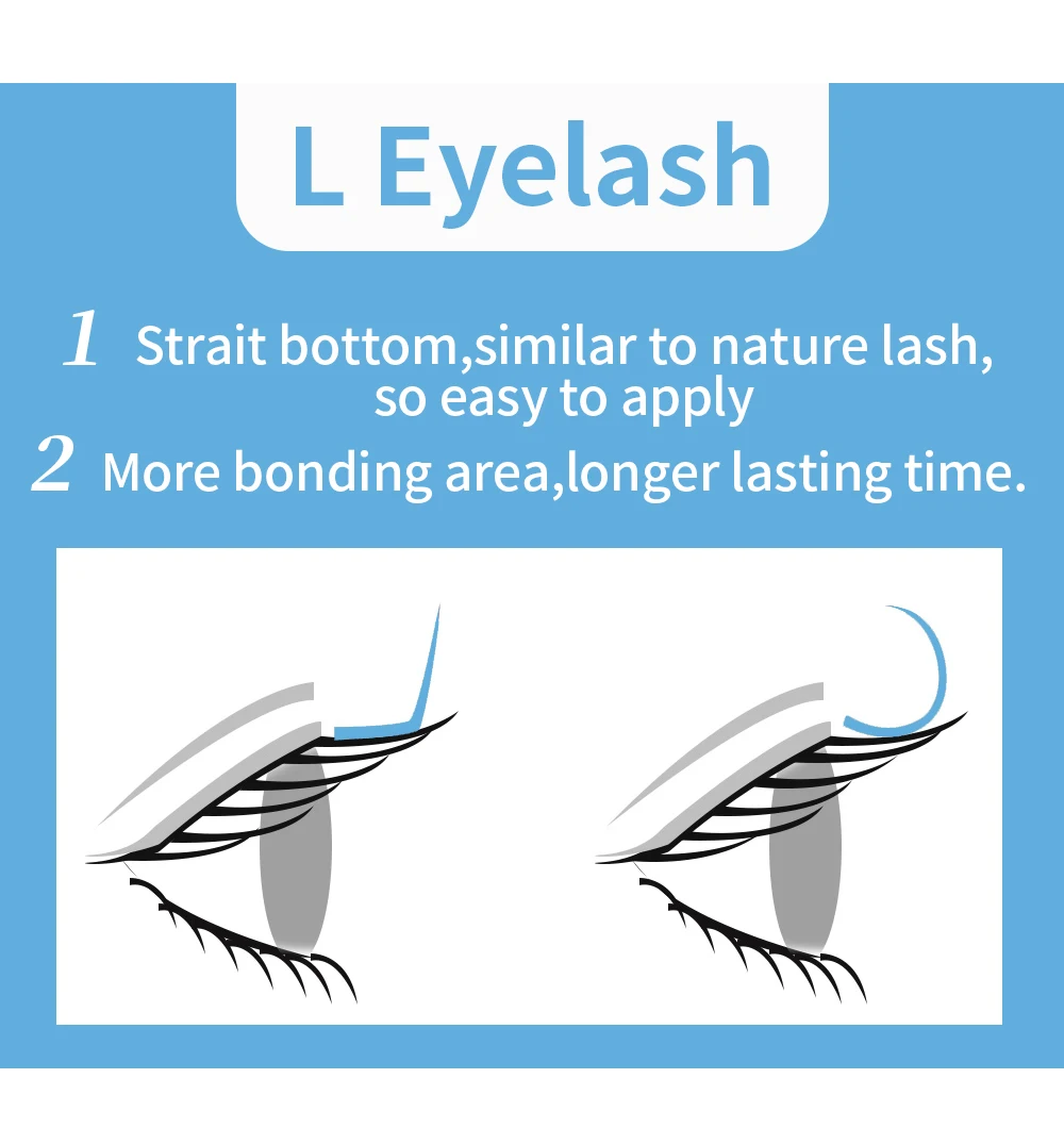 GLAMLASH Mix 7~15/15-20/20-25mm Handmade Korean Pbt J/B/C/D/L/LU(M) CURL Eyelash Extension Natural Soft Faux Mink Lash
