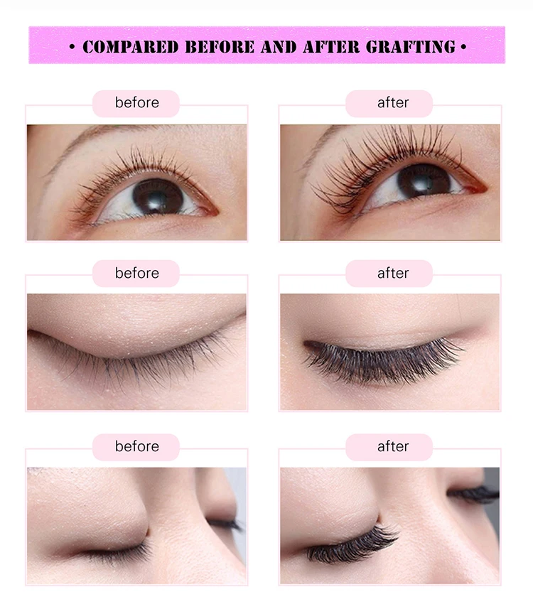 GLAMLASH Mix 7~15/15-20/20-25mm Handmade Korean Pbt J/B/C/D/L/LU(M) CURL Eyelash Extension Natural Soft Faux Mink Lash
