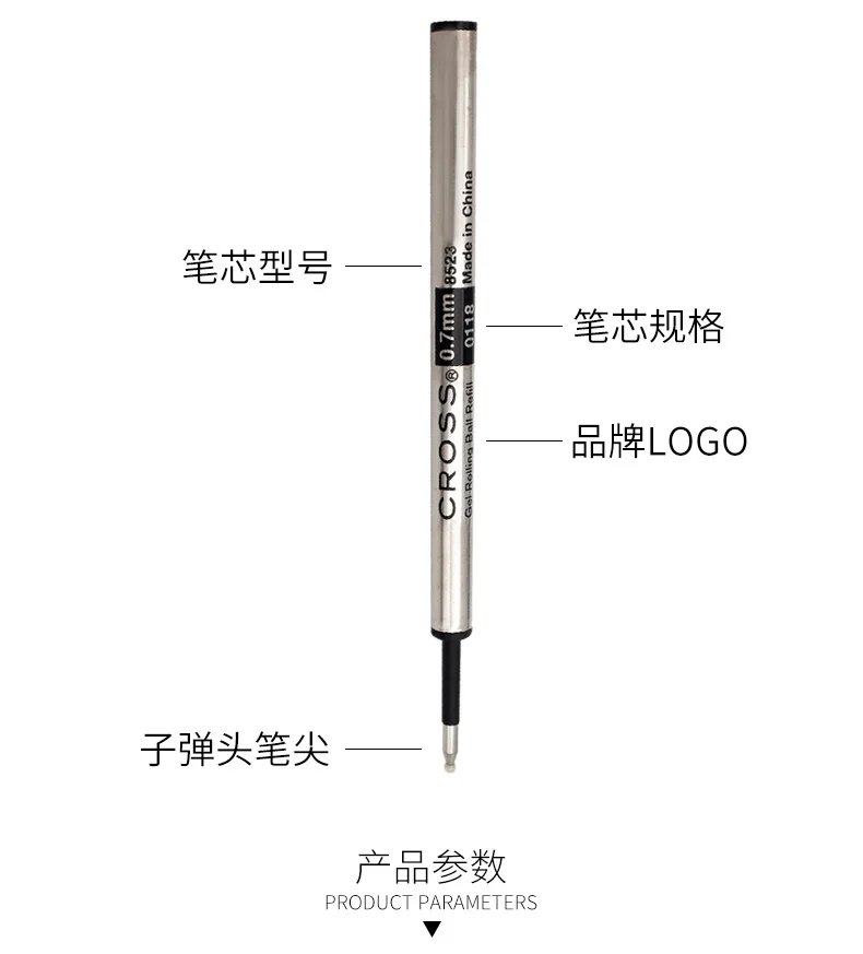 CROSS Replace Refill Roller-Pen Ballpoint Pen Gel Pen Refill - Black - Single Pack Writing Stationery Accessories