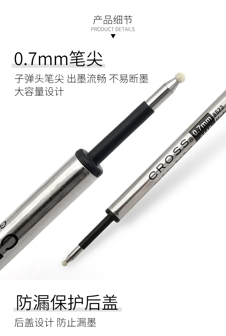 CROSS Replace Refill Roller-Pen Ballpoint Pen Gel Pen Refill - Black - Single Pack Writing Stationery Accessories