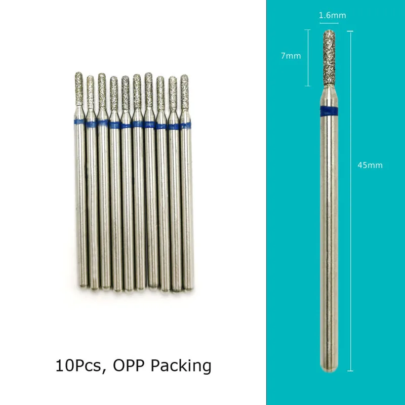 HYTOOS 10pcs/Set Nail Drill Bits Diamond Cutters for Manicure Cuticle Burr Milling Cutter for Pedicure Nails Accessories Tools