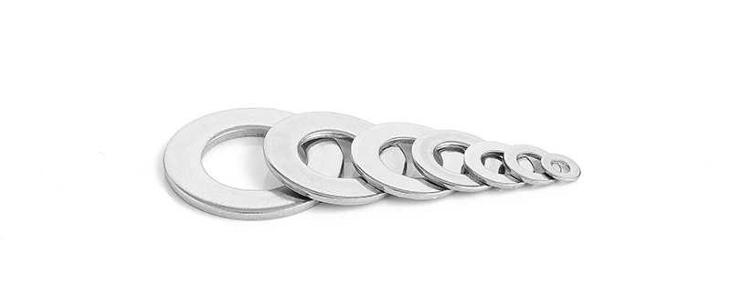 1-100pcs Flat Washer M2 M2.5 M3 M4 M5 M6 M8 M10 M12 M14 M16 M18 M20 M22 M27 Stainless Steel Washers Plain Washer Gaskets DIN125