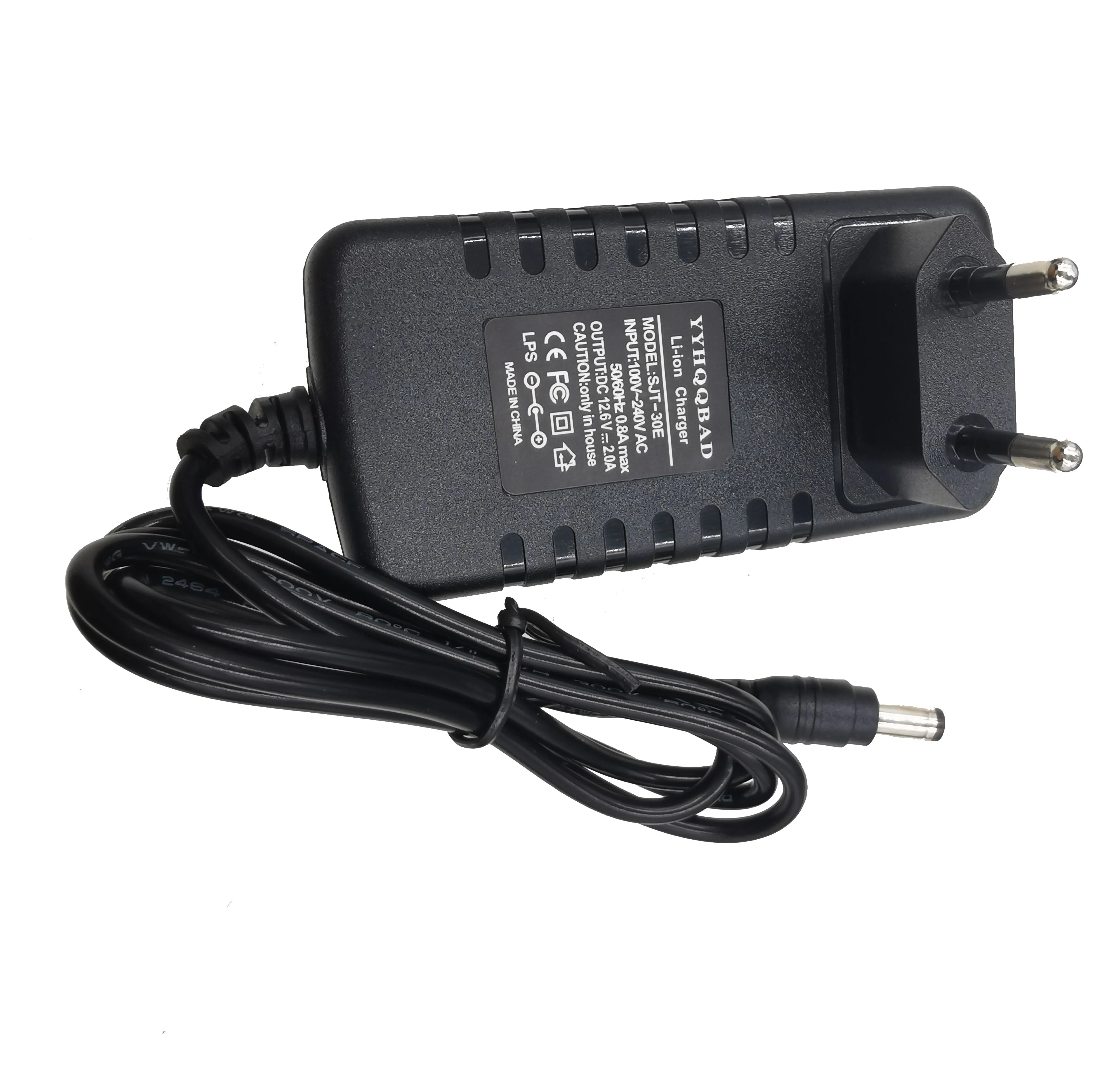 12.6V 2A 18650 Lithium Battery Charger For 12V 3Series Li-ion Battery Polymer Smart Charger 18650 Battery Pack 5.5mm X 2.1mm DC
