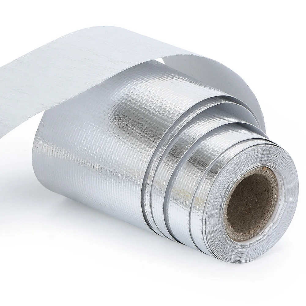 1m 2m 5m 10m Gold Car Motorcycle Exhaust Wrap Pipe Header Heat Insulation Roll Tape Turbo Heat Exhaust Thermal Wrap Tape