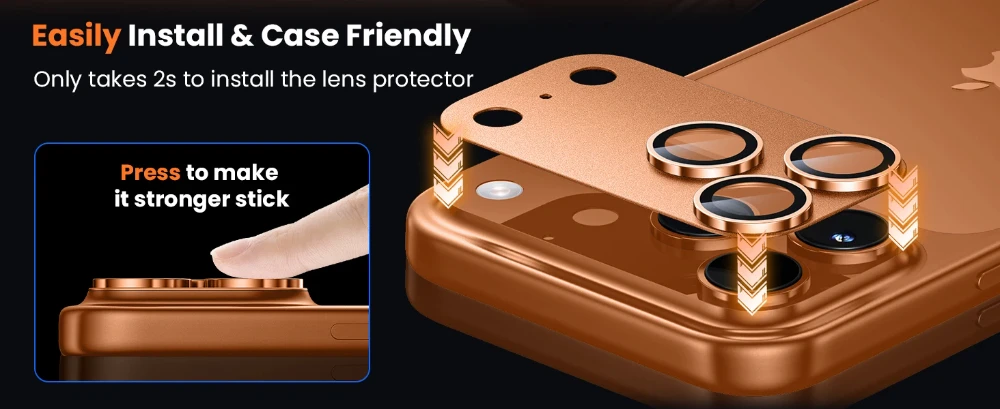 NNBILI For iPhone 17 18 Pro Max Camera Lens Protector Strong Adsorption Metal Tempered Glass Camera Screen Full Protective Cover
