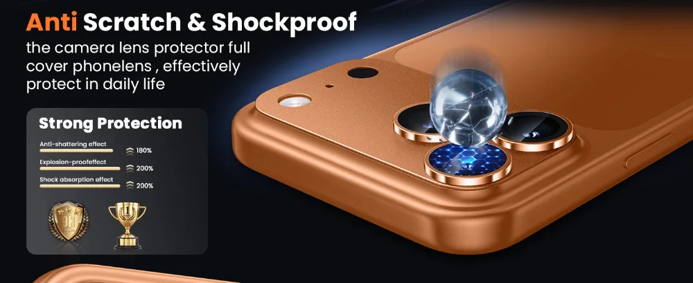 NNBILI For iPhone 17 18 Pro Max Camera Lens Protector Strong Adsorption Metal Tempered Glass Camera Screen Full Protective Cover