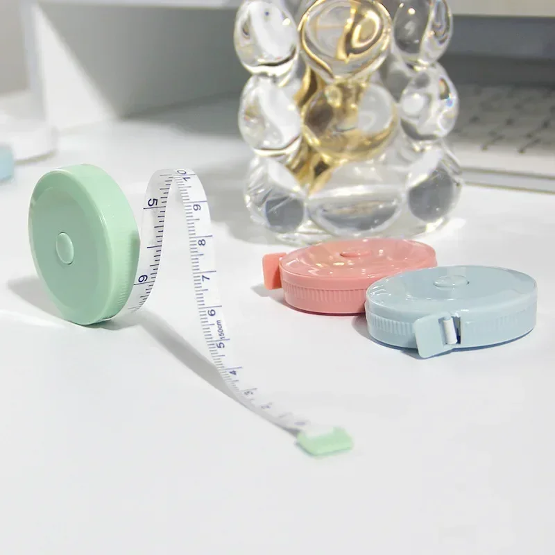 Sewing Tape Measure Dual Sided Retractable Ruler with Push Button Ruler for Weight Loss Medical Body Measurement Tailor Tool
