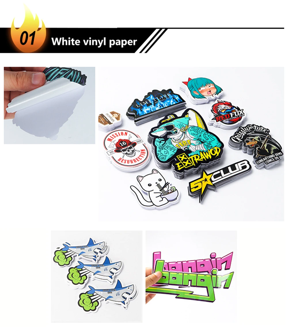Custom Stickers Pvc With Logo Name Waterproof Transparen Die Cut Square Rectangle Vinyl Personalized For Skateboard Car Laptop